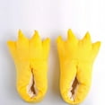 thumbnail image 4 of ZTTD Adult Women Plush Indoor Slippers Funny Animal Paw Shoes Yellow, 4 of 4