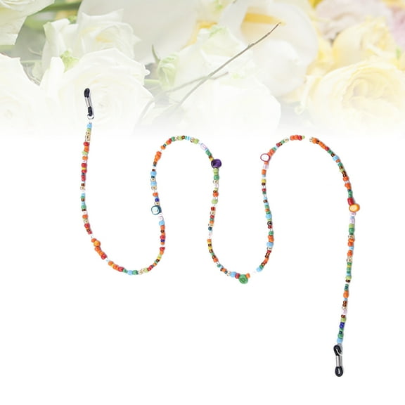 WHAMVOX 1Set Anti-slip Eyeglass Chain with Glass and Shell for Men and Women in Multicolor for Fashion and Sports