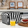 thumbnail image 6 of Honeii Zebra Print 4 slice Toaster Cover, Two Slice Toaster Dust-proof Cover For Kitchen Small Appliance and Fingerprint Protection, 6 of 7