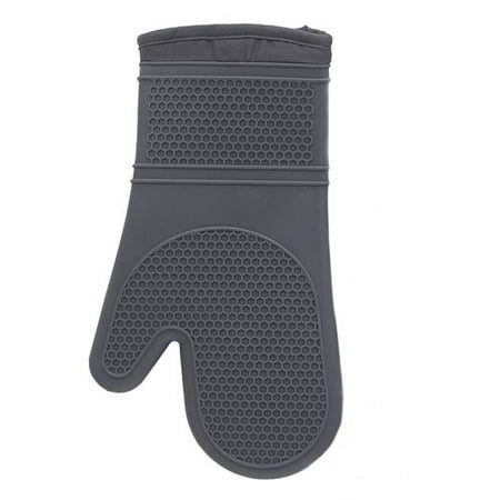 Better Homes & Gardens Fabric Lined Silicone Oven Mitt, Grey