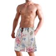 thumbnail image 2 of Dailycode Men's Quick Dry Swim Trunks Beach Shorts Casual Summer Board Shorts with Pockets, Beautiful Wildflowers, 2 of 8