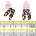 thumbnail image 7 of Baby Girl’s 2Pcs Clothes Set Sleeveless Letter Printed High Neck Halter Tops with Camouflage Printed Long Pants, 7 of 7