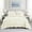 Cream, variant on 3 Pcs Luxury Velvet Oversized Embroidery Quilted Quilt Set Soft and Plush Bedding Set Includes Quilt and Shams All-Season Comforter