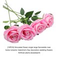thumbnail image 2 of Bearachild 10 piezas de flores de seda creativas de bricolaje de tamaño líder: para bodas y decoraciones para el hogar Flores falsas de seda Flores artificiales Rosa color, 2 of 6
