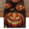 thumbnail image 1 of 1PCS Black Evil Pumpkin Cute Fall Table Runner,Seasonal Autumn Kitchen Dining Table Decoration for Home Party Decor 13x72 Inch, 1 of 6