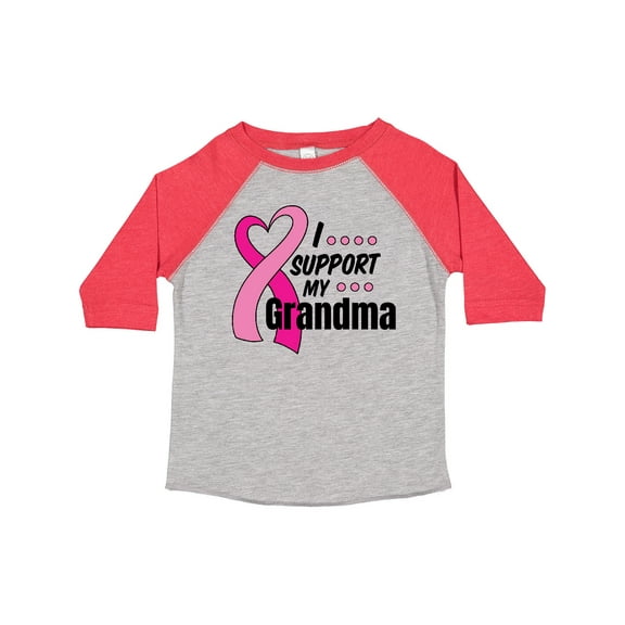 Inktastic Breast Cancer Awareness I Support My Grandma Pink Ribbon Boys or Girls Toddler T-Shirt