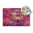 thumbnail image 4 of XMXT Woven Placemats Set of 6, Halloween Decoration Pumpkin Illustration Stain Resistant Table Runner Anti-Skid Place Mats for Dining Table, 12 x 18 inches, 4 of 6