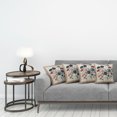thumbnail image 3 of Ambesonne Rustic Throw Pillow Cover Pack of 4, Modern Botanical Wild Floral, 4 Pcs-18" x 18", Warm Taupe Dark Blue Ruby, 3 of 5