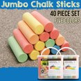 thumbnail image 2 of Scaup 5-Color Sidewalk Chalk Set - 40-Piece Multi-Colored Jumbo Chalk Sticks for Outdoor Use on Asphalt, Concrete, Pavement and Driveways, 2 of 4