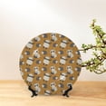 thumbnail image 6 of Balery Forest Animal Print Bone China Decorative Plate Ceramic Dinner Plates Art Crafts with Display Stand-10in, 6 of 6