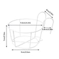 thumbnail image 2 of SUYOLL Black Metal Hanging Flowerpot Holder 12cm Space Saving Hanger For Balcony Railing Bonsai And Indoor Outdoor Display, 2 of 8