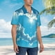 thumbnail image 3 of Fotbe Heart Shaped Cloud Camisa Hawaiana para Hombre Unisex – Camisa Casual de Verano con Botones de Manga Corta de Algodón y Lino,Large, 3 of 7