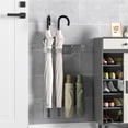 thumbnail image 1 of Umbrella Rack Wall Mounted Storage Cabinet | No Punch Installation | Gray Plastic | Space Saving Entry Door Organizer | Multi-Use Bucket Holder | 23.5x10x6.6cm | Durable & Stylish Home Decor, 1 of 6