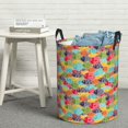 thumbnail image 7 of KLL Colorful Fish 2 Waterproof Foldable Laundry Hamper Bucket with Handles for Storage Bin,Kids Room,Home Organizer (Small ), 7 of 7