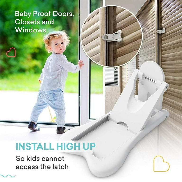 Sliding Door Lock for Child Safety - Baby Proof Doors & Closets. Childproof