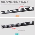 thumbnail image 6 of Hi-LIGHTS,Modern 7-Light Rotatable & Dimmable LED Vanity Light Fixture with Acrylic Shades,Energy-Efficient Bathroom Wall Sconce for Bathroom,Dressing Room,Mirror Cabinet,Living Room(Black）, 6 of 9