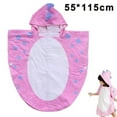 thumbnail image 1 of PU transparente borde naranja mascota impermeable impermeable con capucha capa de lluvia chaqueta ropa para perros gatos, 1 of 8