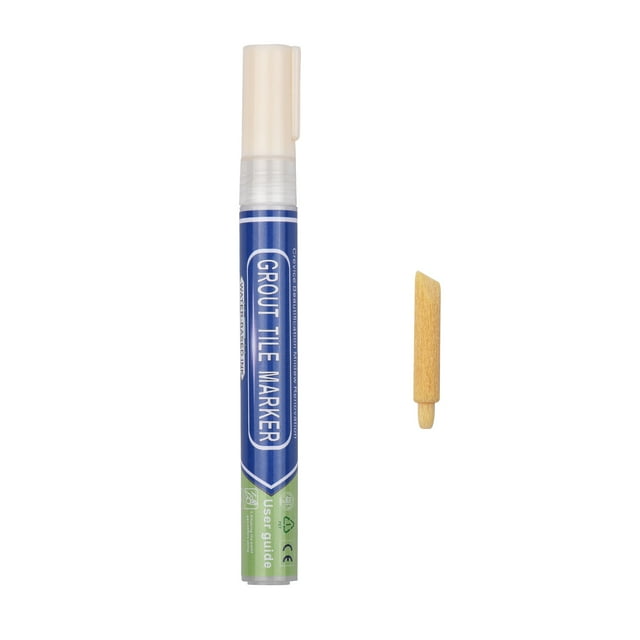 Grout Pen, BIGTHUMB Grout Pen Water Based Tile Grout Paint Pen Renew Repair Marker Tile Gap Line Coating with Replacement Tip Waterproof for Bathroom Kitchen Parlor Balcony Floor Restore