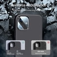 thumbnail image 4 of [5 in 1 for iPhone 12 case/iPhone 12 Pro Case 6.1, with 2 Pack Screen Protector + 2 Pack Camera Lens Protector, Liquid Silicone Slim Shockproof Protective Phone Case (Space Gray)……, 4 of 13