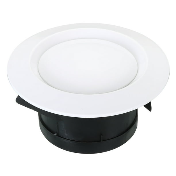 Uxcell Rejilla de Difusor de Techo Redonda Ajustable de 4 Pulgadas, Cubierta de Ventilación de ABS en Color Blanco