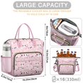 thumbnail image 5 of Pink Christmas Tree Pattern Womens Lunch Box for Work,Insulated Large Lunch Bag for Tween and Teen,Loncheras Para Mujer,Leakproof Adult Lunch Bag for Work,Beach,Travel,Picnic,Camping, 5 of 7
