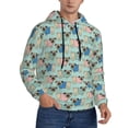 thumbnail image 2 of Fotbe Men's Hoodie with Colorful Pugs Pattern - Kangaroo Pocket Pullover Hooded Sweatshirt, Perfect for Daily Wear, Travel, and Home-Small, 2 of 7