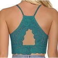 thumbnail image 3 of Abomasnow Sexy Lace Bralette for Women 2024 High Neck Camisoles Racerback Double-Layered Crop Top Lightly Lined Breathable Spaghetti Strap Tube Tops, 3 of 3