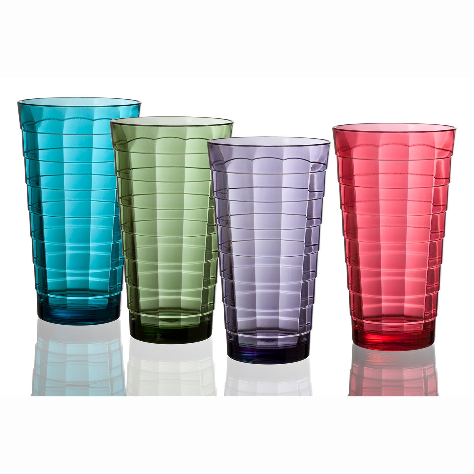8 20 oz  Acrylic Clear Plastic Tumbler Cups with Original Box Multicolor 