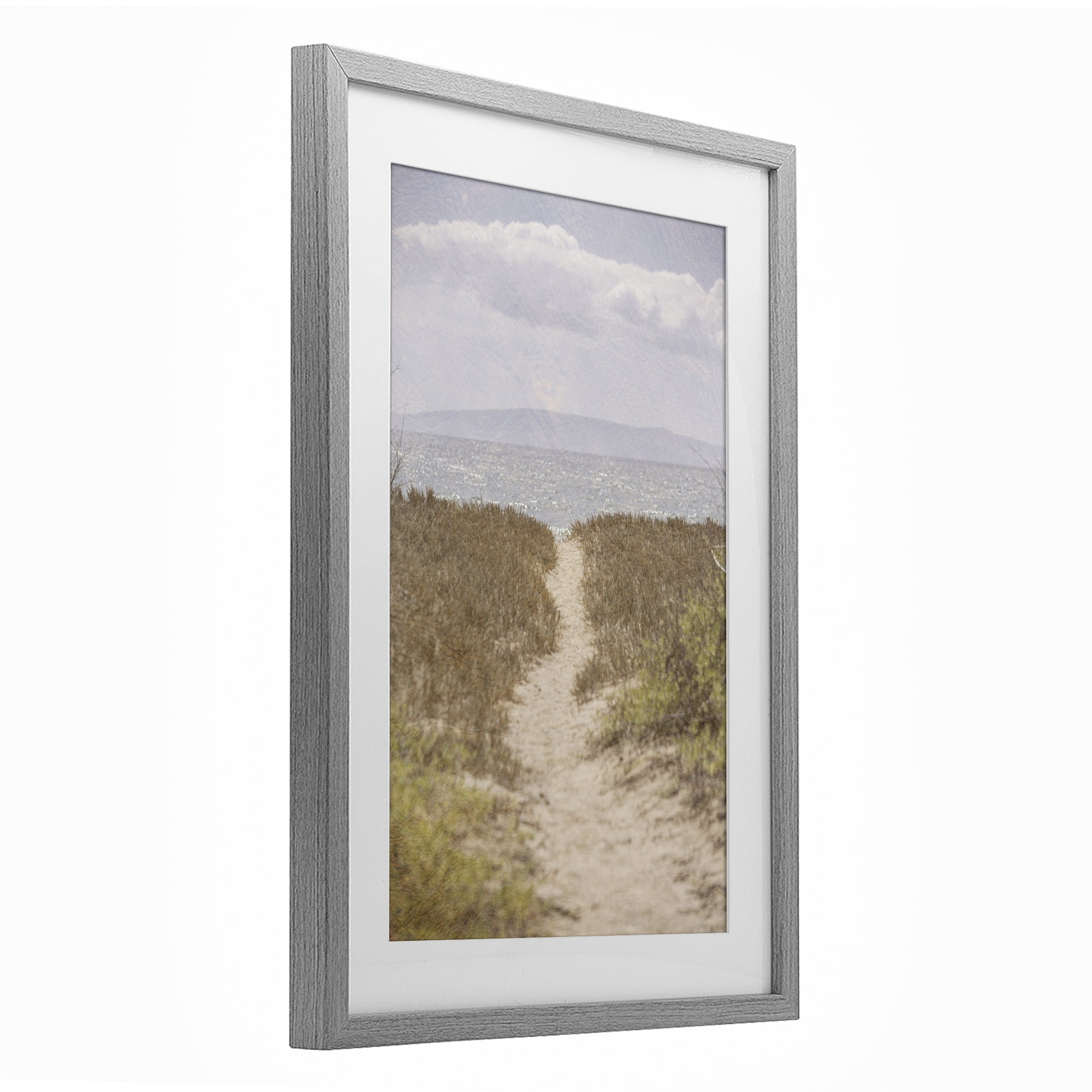Stupell Industries Path to Misty Ocean Gray Framed Print Under Glass, design by Aaron Matheson