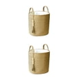 thumbnail image 1 of Advancent Cesta de almacenamiento hermosa y a la moda, mejora la decoración del hogar, cuerda de algodón cómoda al tacto, cesta para ropa yute con forro S 2Conjunto, 1 of 6
