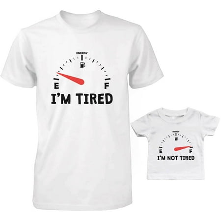 

Tired and Not Tired Dad and Baby Matching T-Shirts