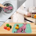 thumbnail image 3 of Yayeee Dish Drying Mat for Kitchen Counter 16" x 18" Microfiber Super Absorbent Coffee Decorative Pad, Pink Cheetah, 3 of 9