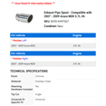 thumbnail image 2 of Exhaust Line Spout - Compatible with 2007 - 2009 Acura MDX 3.7L V6 2008, 2 of 2