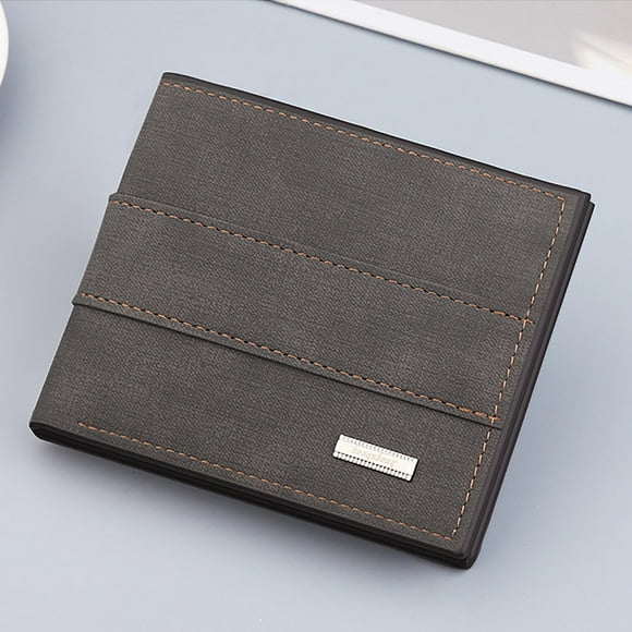 TopLLC Men's Wallets Men's Wallet Short Vertical Ultra-Thin Wallet Bank Card Card Package Small Purse Men Bags