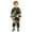 Army Green, variant on Boys Camo Print Thermal Lined Long Sleeve Shirt And Pants Outfit Warm Two Piece Loungewear For Toddlers And Kids