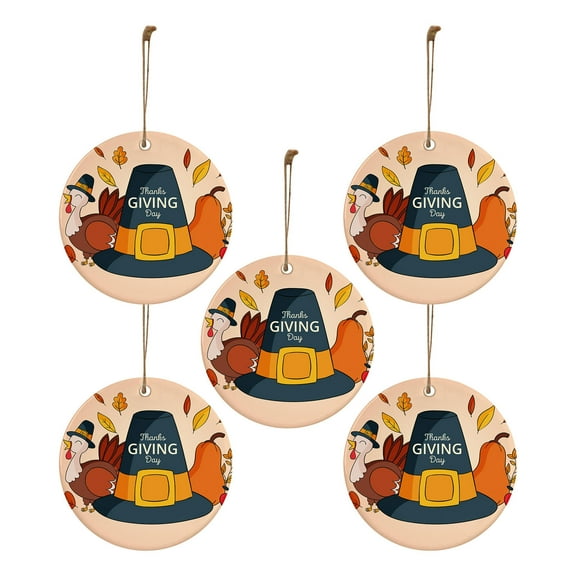 GFHFHITJ Thanksgiving Wooden Hanging Ornaments, Turkey Theme Wood Pendant Tree Hanging Ornaments, Autumn Hanging Ornaments for Fall harvests Thanksgiving Decorations Home Decor Tags