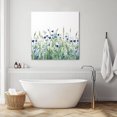 thumbnail image 3 of Navy Blue Wildflowers Wall Art Painting on Canvas, Spring Pastoral Botanical Floral Canvas Art Home Prints Wall Art Framed Modern Artwork for Living Room Bedroom Wall Decor 12x12in, 3 of 9