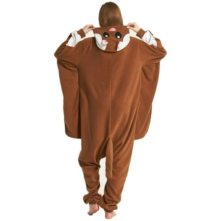 

CoCopeanut Flying Squirrel Kigurumi Pajamas Animal Bat Mouse Onesie For Adults Women Men Sleepwear Overall One-Piece Full Body Outfits Gift
