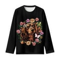 thumbnail image 5 of DISNIMO Dachshund Daisy Shirt Kids Boys Shirts Long Sleeve Size 5-6 Girls Clothes Long Sleeve Shirts Crew Neck Top Girls Basic Tee Shirts Boys Tshirts Soft Tees Unisex Shirt Cute Outfits Girls, 5 of 7