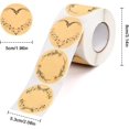 thumbnail image 2 of 500 Pieces Self Adhesive Kraft Paper Labels, 50mm Handmade Sticker, Round Gift Stickers, Jam Labels, Self-Adhesive Label for Cards Decor, 2 of 5
