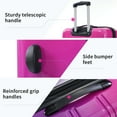 thumbnail image 3 of Euroco Hardshell 3 Piece Luggage Sets, Gradient Color Expandable Suitcase Set with TSA Lock and Spinner Wheels,Lightweight Durable Travel Luggage Set for Family Trip(20"/24"/28"),Purple & Pink, 3 of 8