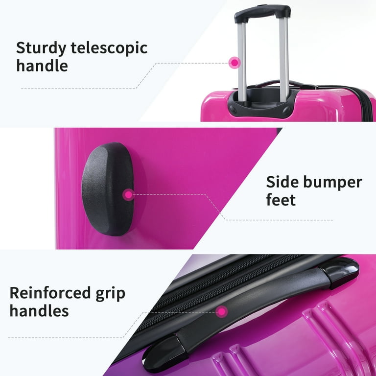 MODERNLUXE 3PCS ABS Hardside Luggage Set,Gradient Color Expandable