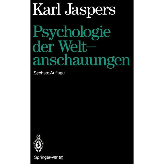 Psychologie Der Weltanschauungen, (Hardcover)
