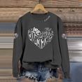 thumbnail image 4 of SOMOWI Chandail pour Femmes de la Saint-Valentin à Imprimé, Manches Longues, Col Rond, Chandail Décontracté, Vêtement, Gris Foncé, Hauts d'Automne Décontractés 2TG, 4 of 5