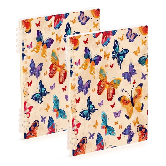 Notebook 8.3x5.7x0.4 Inch One Sizex1 Journey Note Diary Hardcover Notebook 60 Pages,80g Paper Writing Smooth and Not Easy to Break Colorful Butterfly