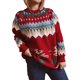 thumbnail image 2 of TRKIYQC Suéter de Navidad para Mujer, Jersey de Punto, Manga Larga, Cuello Redondo, Elk, Tops de Invierno para Casual Diario TRKIYQC moda, 2 of 9
