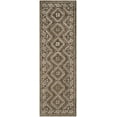 thumbnail image 3 of SAFAVIEH Bella Vana Medallion Geometric Wool Runner Rug, Brown/Taupe, 2'3" x 7', 3 of 8