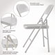 thumbnail image 5 of ChaoLink Juego de 2 sillas plegables, sillas plegables tapizadas en PU con marco metálico, soportan hasta 350 libras, sillas portátiles beige, 5 of 8