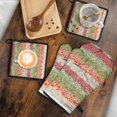 thumbnail image 5 of Pioneer Flower Kitchen Oven Mitt and Pot Holder Sets 4 Pcs for Baking, Cooking and Grilling, Heat Resistant Up To 392 °F, 5 of 7