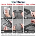thumbnail image 4 of Estante de ducha de esquina Hoomtaook, 2 niveles, sin perforaciones, baño, 4 of 7